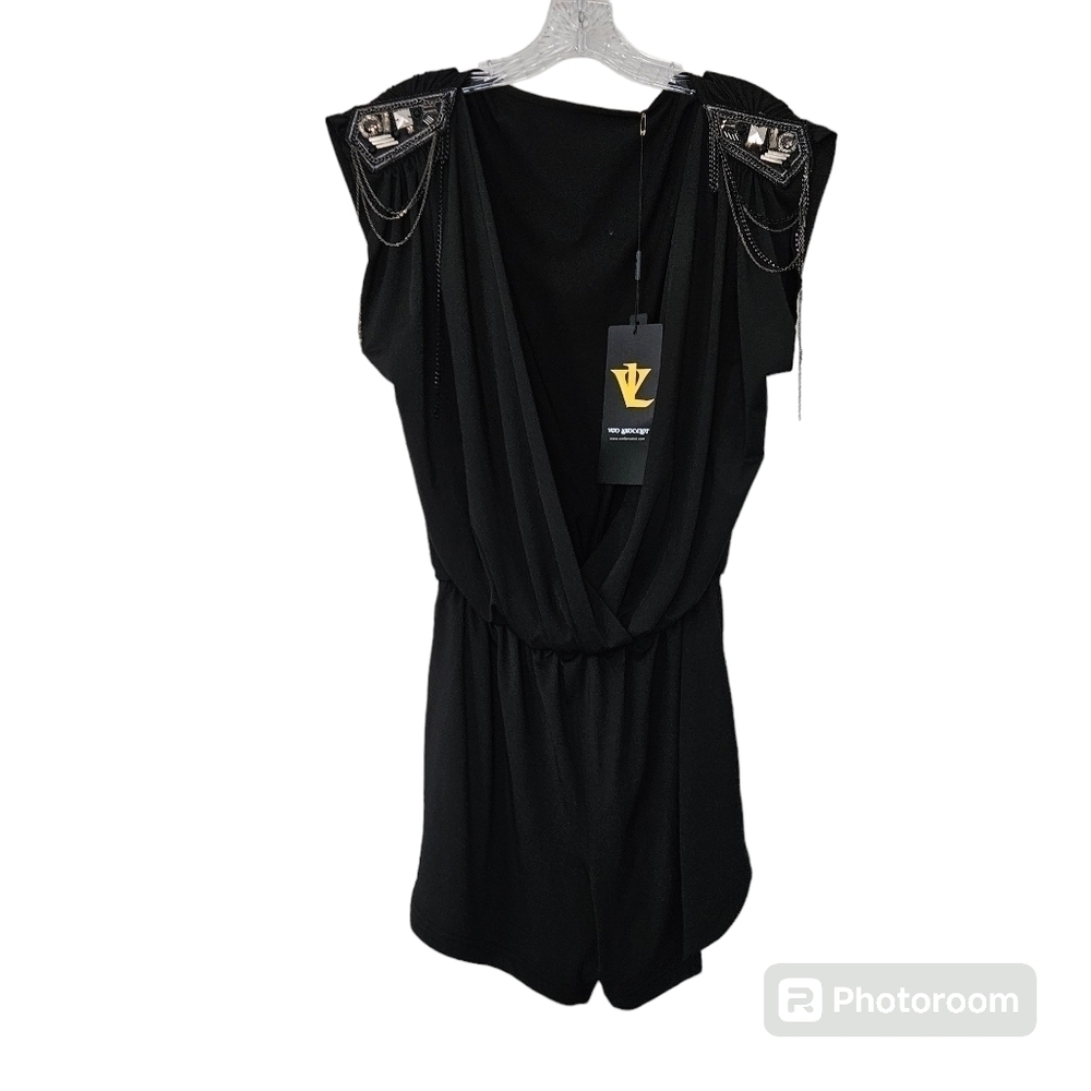 NWT Von Lancelot RARE Punk black romper size 6